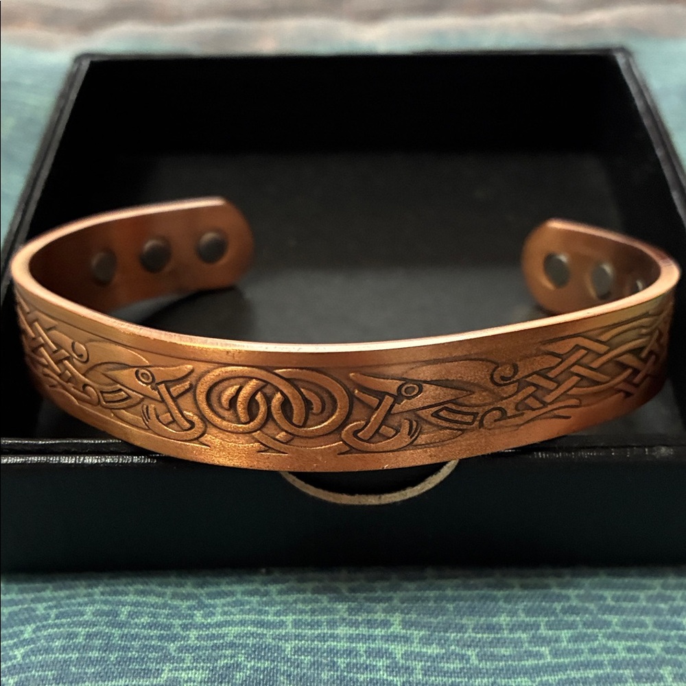 Copper Nordic Viking Design Men's Bracelet